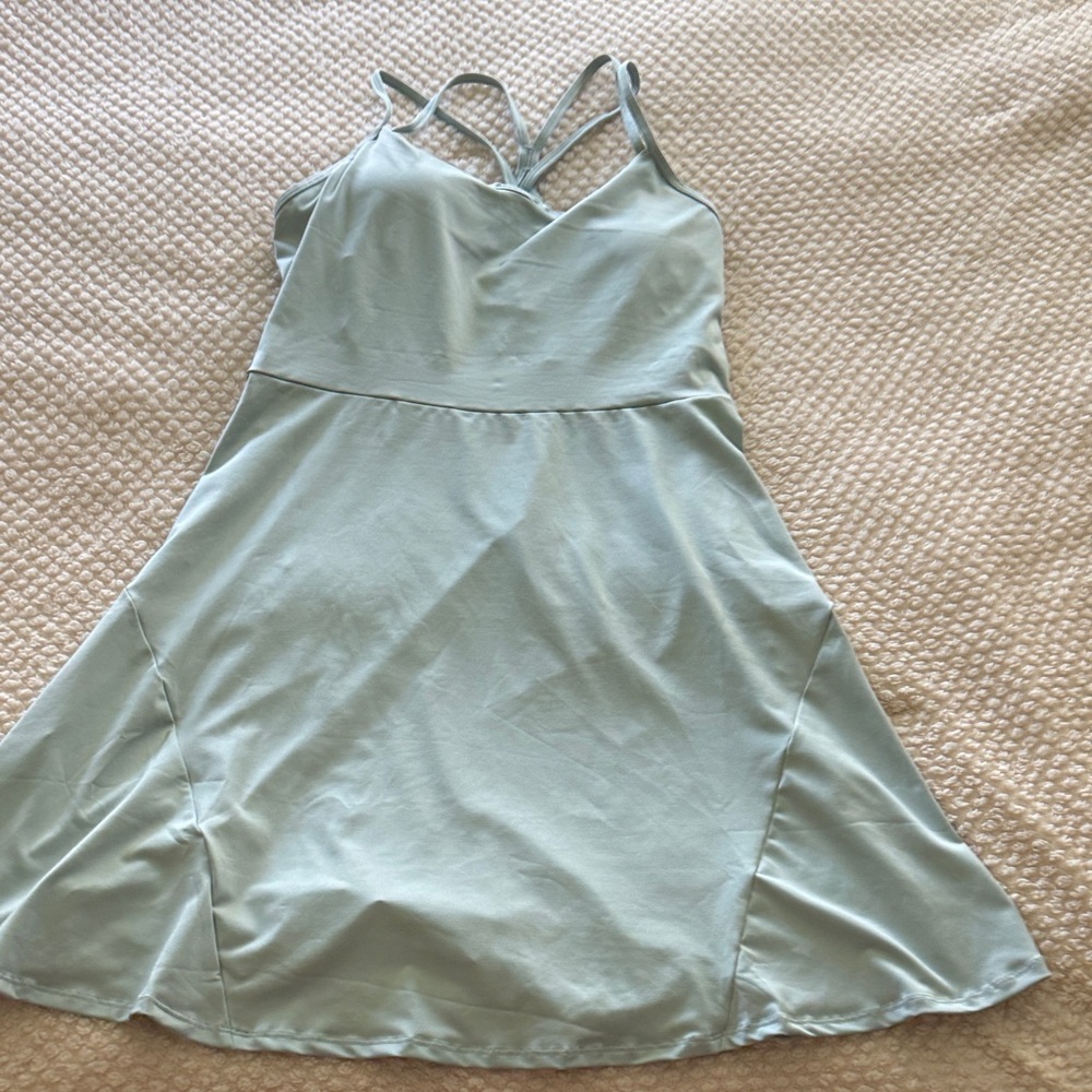 Light Blue Strappy A-Line athletic Dress